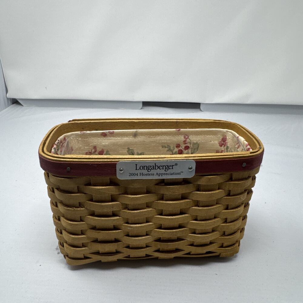 Longaberger 2004 Hostess Appreciation Basket with Liner, Protector